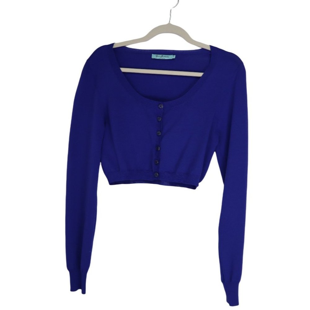 Guess By Marciano Women's Size 4 Button Front Cropped Cardigan Shrug Long Sleeve - Picture 1 of 6